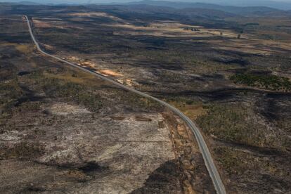 Da área natural que constitui o coração da chapada, entre 80% e 90% foram arrasados, explica um porta-voz da administração do parque. Sua extensão total, desde a ampliação de julho, é de 240.000 hectares