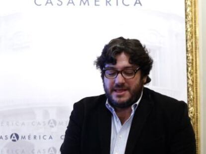 El ministro de Cultura de Argentina, Pablo Avelluto, hoy en la Casa de América.