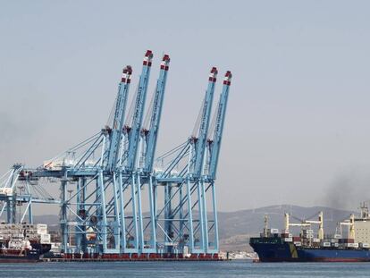 Terminal de contenedores del puerto de Algeciras.