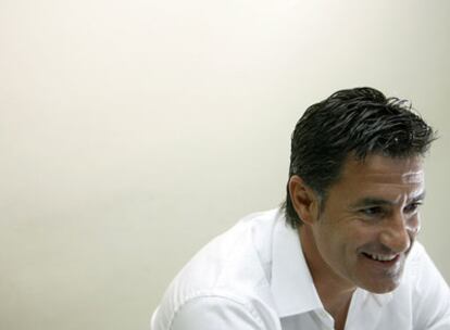 Míchel, durante la entrevista.