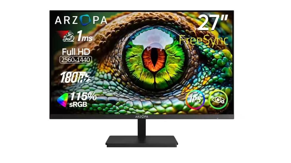 Un monitor de 27 pulgadas con imagen de alta calidad.