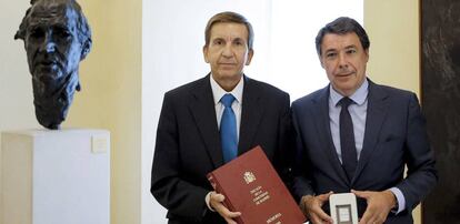 Ignacio González con el fiscal jefe Madrid, Manuel Moix.