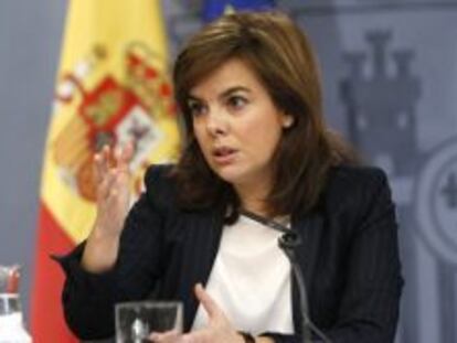 La vicepresidenta del Gobierno, Soraya Sa&eacute;nz de Santamar&iacute;a. 