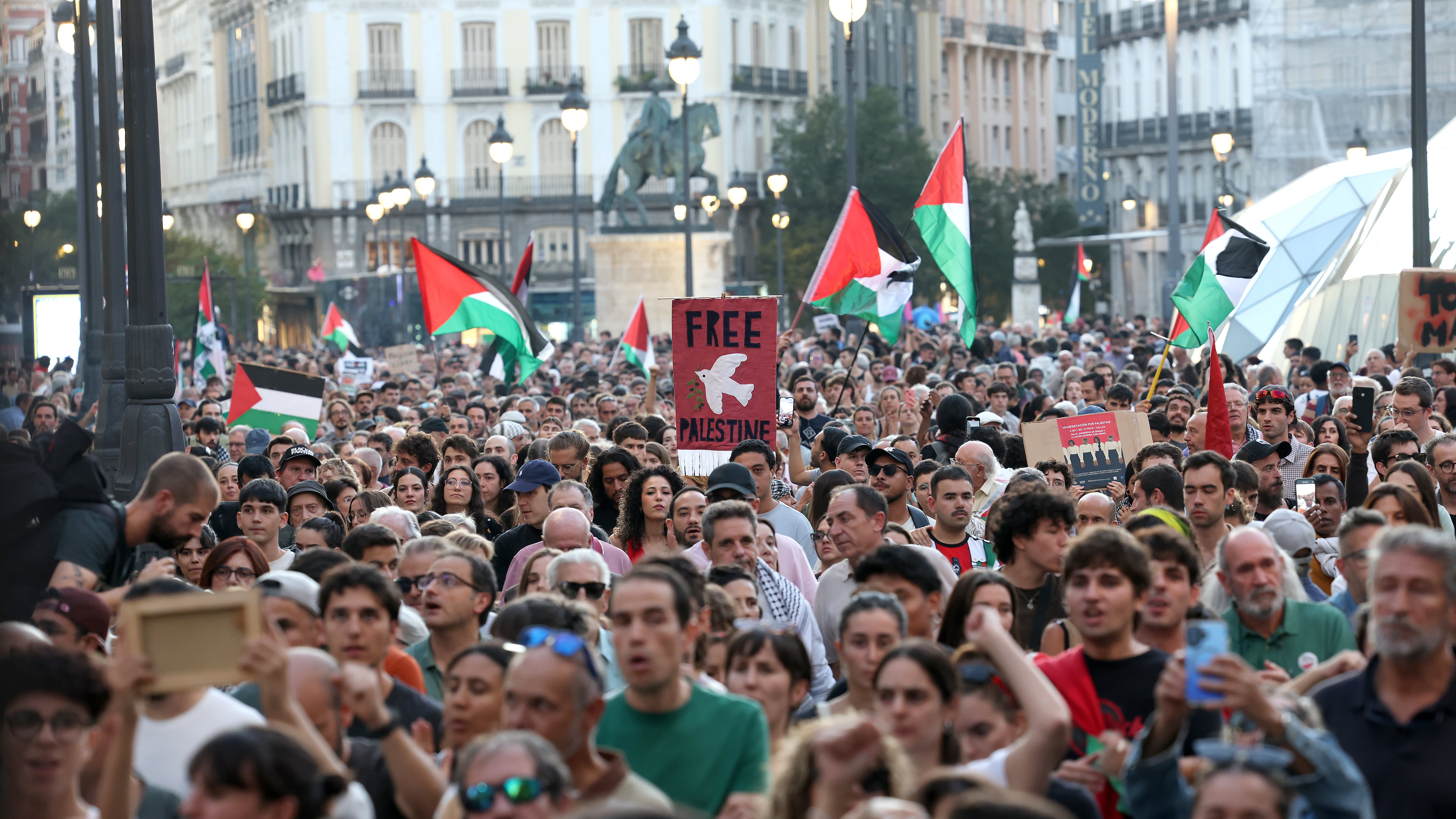 Protesta en la Puerta del Sol de Madrid.