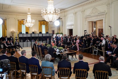 Trump se reúne con los líderes europeos y Zelenski tras la reunión bilateral en la Casa Blanca, este lunes