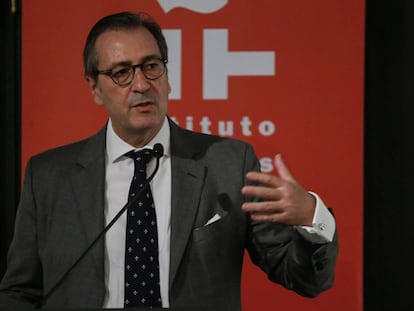 José Francisco Estévez, presidente de la fundación Enrique Ochoa, la semana pasada en el Instituto Cervantes de Nueva York. 