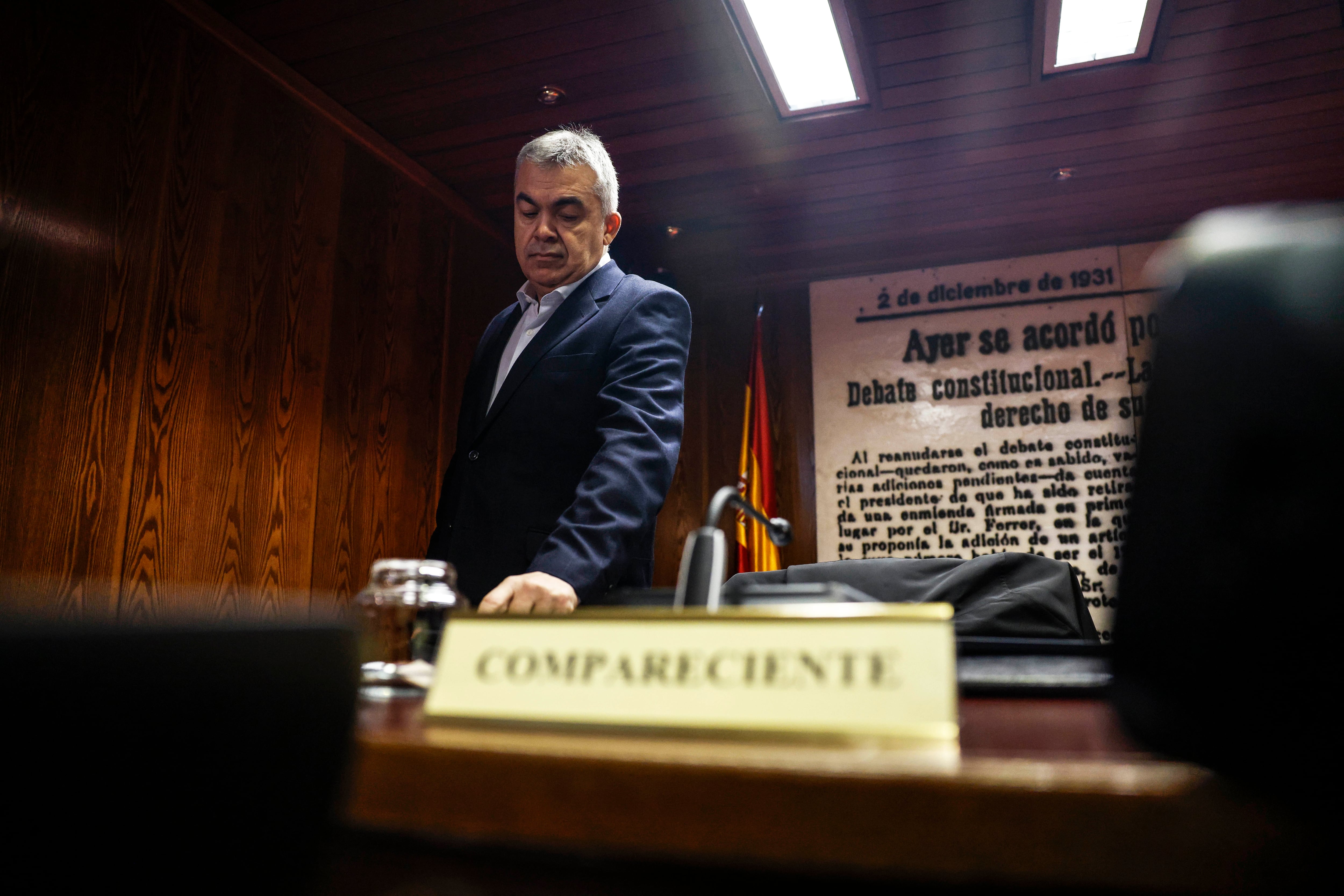 Santos Cerdán, en la comisión del 'caso Koldo' en el Senado el 17 de diciembre de 2025.