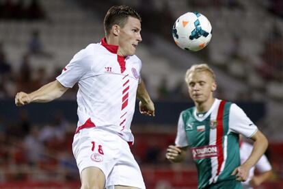 Gameiro cabecea en la previa de la Liga Europa.