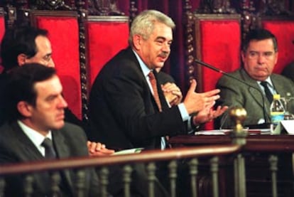 Pasqual Maragall, en la tarde de ayer, durante su intervencin en el homenaje a Alfons Cuc.