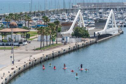 La Marina de Valencia, en junio.