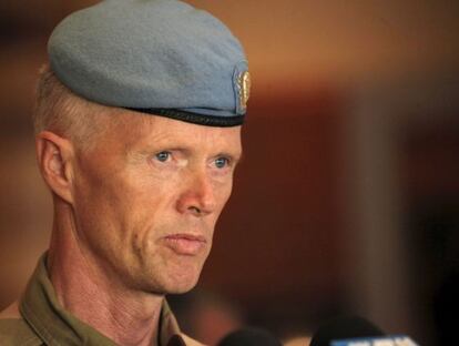 El general noruego Robert Mood, jefe de la misión de la ONU en Siria.