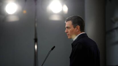 Pedro Sánchez, el pasado 6 de marzo en Vitoria.