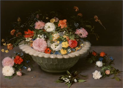 Jan Brueghel el Viejo retrató las plantas y sus flores con una precisión y detallismo únicos, como en este 'Jarrón de flores'.