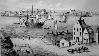 Imatge de la ciutat de Nova York al segle XVIII.
