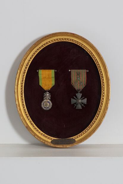 Louis Ferdinand Céline's military medals. 