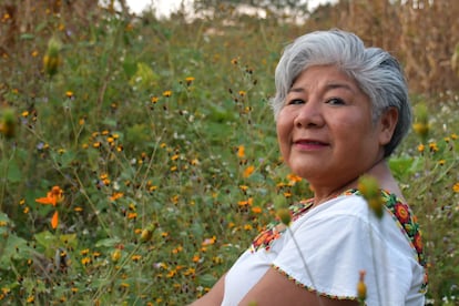 La poeta Celerina Sánchez Santiago, originaria de Oaxaca.