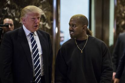 Kanye West con el presidente Donald Trump en Nueva York en 2016.