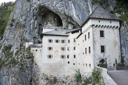 El <a href="https://www.postojnska-jama.eu/sl/predjamski-grad/" target="_blank">castillo de Predjama</a> es uno de los lugares más visitados de Eslovenia. Clavada como una chincheta sobre la montaña y asomada a un precipicio de 123 metros, la fortificación es la más grande de este tipo que se puede hallar en el mundo. Su rocambolesca ubicación le ha conferido una mayor protección ante los múltiples enemigos que la han asediado a lo largo de los siglos. Posiblemente por eso se ocultaba allí el barón Erazem Lueger, una especie de Robin Hood en la tradición literaria eslovena, después de asaltar a los comerciantes que cubrían la ruta entre Viena y Trieste en el siglo XVI. Pese a su verticalidad y difícil acceso, es la puerta de entrada a la cueva de Postjna, un sistema de laberínticas cavernas en las que habitan unos anfibios albinos que cuando se descubrieron hace más de 400 años se creyó que eran crías de dragón.