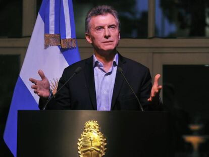 El presidente argentino, Mauricio Macri, ayer en una reunión en la Residencia presidencial de Olivos.