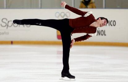 Javier Fernández, en el campeonato de España celebrado el fin de semana pasado en Jaca.