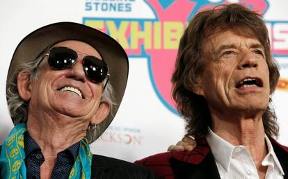 Keith Richards y, a la derecha, Mick Jagger el pasado noviembre en Nueva York.