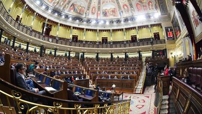 Vista general del hemiciclo del Congreso de los Diputados.