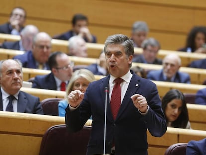 El portavoz del PP en el Senado, Ignacio Cosido, en una intervención en el pleno.