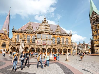 El Ayuntamiento de Bremen en la Markt&shy;platz.