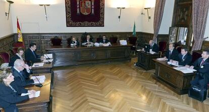 Vista de la sala del alto tribunal andaluz, este martes en Granada.