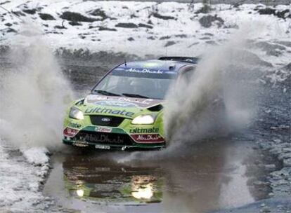 Latvala, durante el Rally de Finlandia