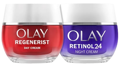 Vista del ‘pack’ de cremas Olay con descuento en Amazon.
