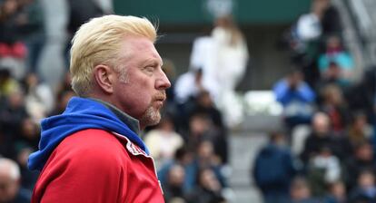 Boris Becker, a principios de junio en un partido de Roland Garros.