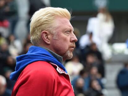 Boris Becker, a principios de junio en un partido de Roland Garros.