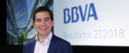 Carlos Torres Vila, Consejero delegado del BBVA durante la presentaci&oacute;n de los resultados 218.