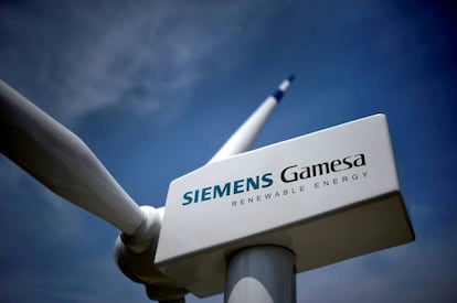 Aerogeneradores en la zona de Zamudio (España).
