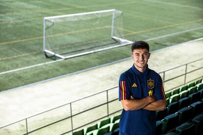 Martín Zubimendi, este domingo en la Ciudad del Fútbol de Las Rozas. / MOEH ATITAR