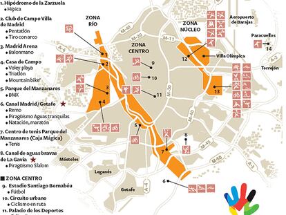 Principales infraestructuras planificadas para la candidatura fallida.