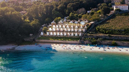 El camping Kampaoh, en la Ría de Vigo, en una fotografía cedida por la empresa.