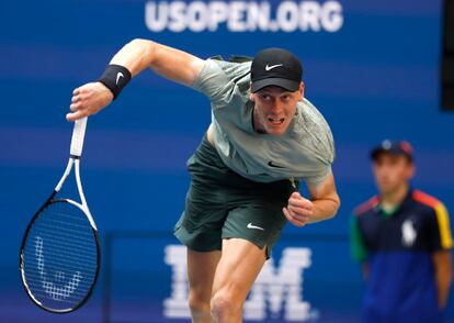 Sinner, durante el partido de este martes contra McDonald en la Arthur Ashe de Nueva York.
