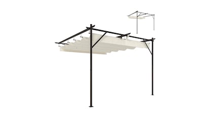 Productos de jardín ofertas de primavera sobre fondo blanco.