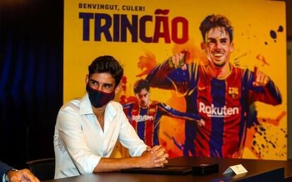 Francisco Trincao, presentado como nuevo jugador del FC Barcelona.