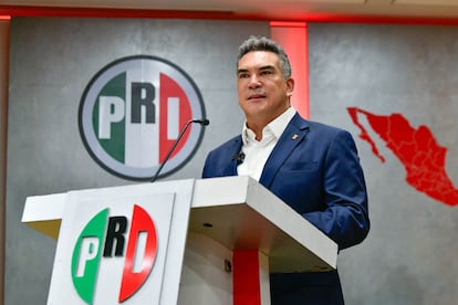El dirigente del PRI, Alejandro Moreno Cárdenas, el 22 de julio de 202