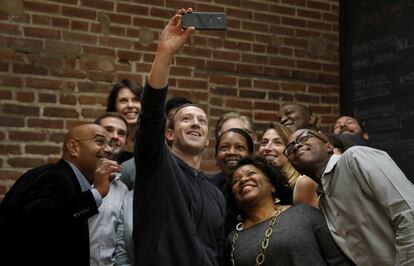 O líder do Facebook, Mark Zuckerberg, em um evento recente.