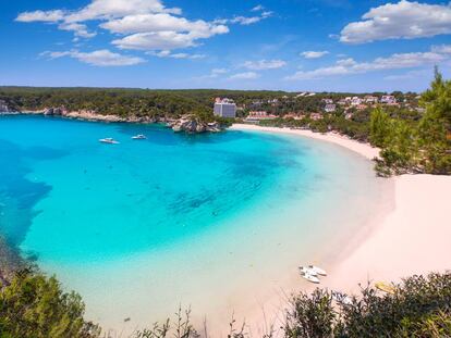 Cala Galdana, en la isla de Menorca.