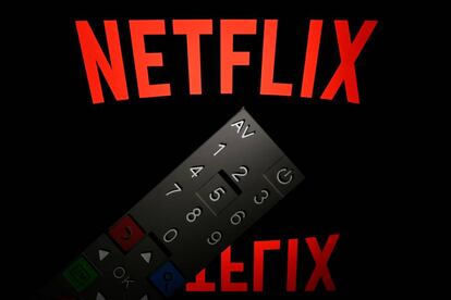 Logo de Netflix tomado en abril en París. 