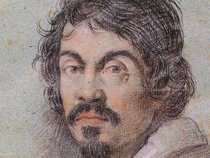 Retrato de Caravaggio dibujado por Ottavio Leoni.