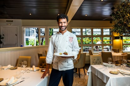 Eneko, ganador de MasterChef, en el restaurante del programa en Madrid este martes.