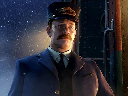 Transformación animada de Tom Hanks en <i>Polar Express.</i>