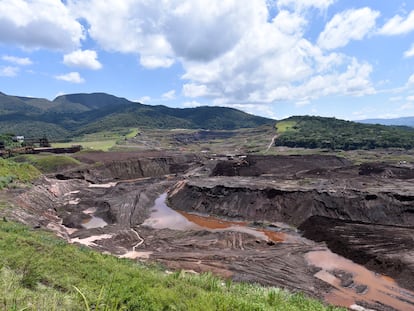 Barragem da Mina do Córrego do Feijão, um ano após a tragédia.