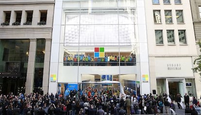 Celebraci&oacute;n de la apertura de la tienda de Microsoft en Nueva York.